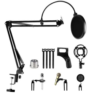 Relota Mikrofon Arm, Mikrofonarm Einstellbare Mikrofonständer Schwarz