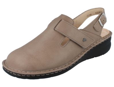 FINN Comfort Aveiro Damen Clog antistatic beige Glattleder