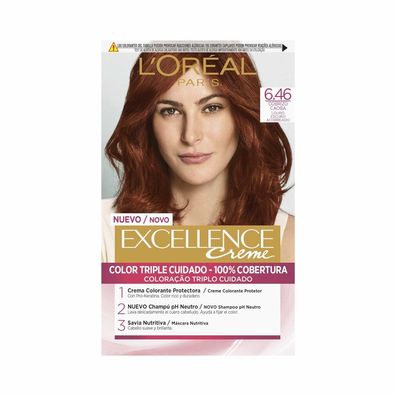 L'Oréal Professionnel Excellence Creme tinte #6,46 rubio oscuro cobrizo caoba 192ml