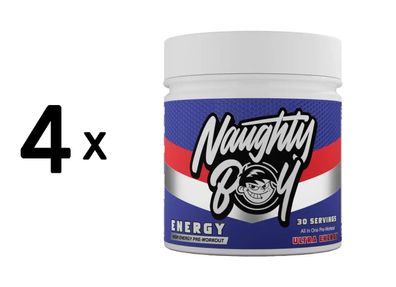 4 x Naughty Boy Energy (30 Serv) Ultra Energy