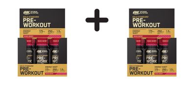 2 x Optimum Nutrition Gold Standard Pre-Workout Shot (12x60ml) Mixed Berry