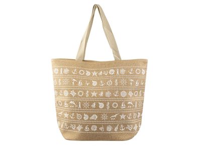 JSI Bade Shopper 1088 Tasche Maritim Strandtasche - Motive: weiss