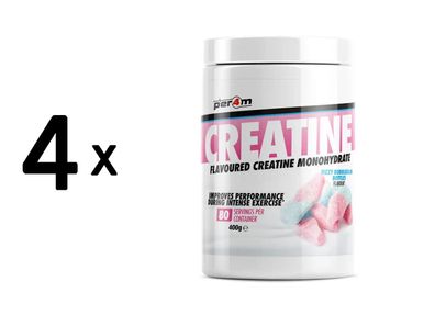 4 x Per4m Creatine Flavoured (400g) Fizzy Bubblegum Bottles