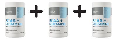 3 x OstroVit BCAA + Glutamine, Natural - 500g