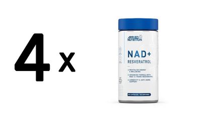 4 x Applied Nutrition NAD+ Resveratrol - 60 caps