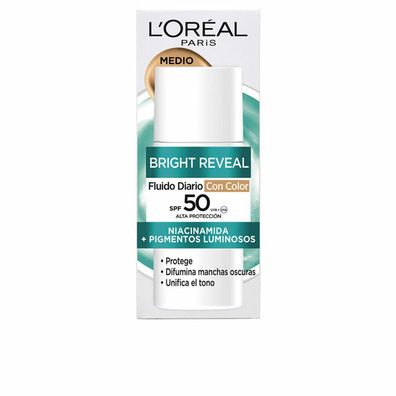 L'Oréal BRIGHT REVEAL Niacinamida fluido diario SPF50 #medio 50 ml