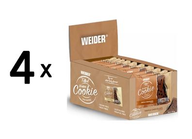 4 x Weider Filled Protein Cookie (10x70g) Triple Chocolate