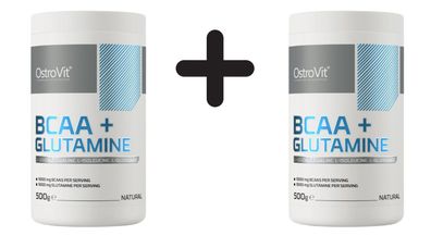 2 x OstroVit BCAA + Glutamine, Natural - 500g