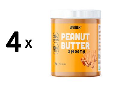 4 x Weider Protein Peanut Butter (1000g) Natural
