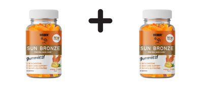 2 x Weider Sun Bronze Gummies (40) Peach Mango