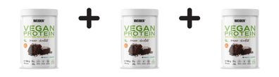 3 x Weider Vegan Protein (750g) Brownie - Chocolate