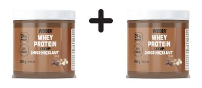2 x Weider Whey Protein Cream (250g) Choco-Hazelnut