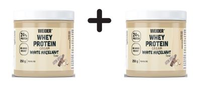 2 x Weider Whey Protein Cream (250g) White Hazelnut