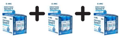 3 x Applied Nutrition Protein Shot, Blue Raspberry - 12 x 100 ml