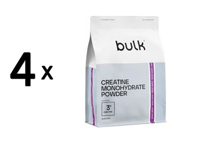 4 x Bulk Creatine Monohydrate Powder - flavoured (500g) Mixed Berry