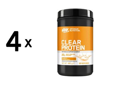 4 x Optimum Nutrition Clear Protein (480g) Mango and Passion Fruit