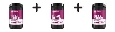 3 x Optimum Nutrition Clear Protein (480g) Blackcurrant Dark Berry