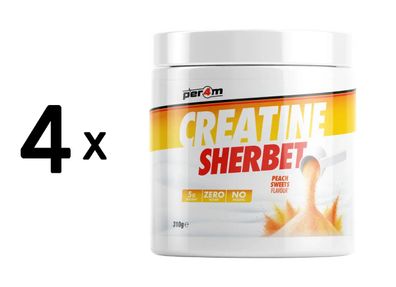 4 x Per4m Creatine Sherbet (310g) Peach Sweets