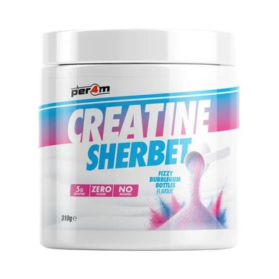 Per4m Creatine Sherbet (310g) Fizzy Bubblegum Bottles