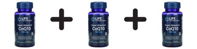 3 x Life Extension Super Ubiquinol CoQ10, 100mg - 60 softgels