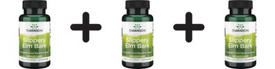 3 x Swanson Slippery Elm Bark, 400mg - 60 caps