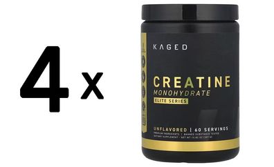 4 x Kaged Muscle Creatine Monohydrate - Elite Series, Unflavoured - 307g