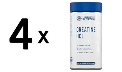 4 x Applied Nutrition Creatine HCL - 180 caps
