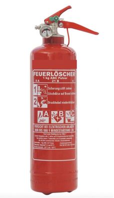 1kg ABC Pulver Feuerlöscher Dauerdruck Löscher KFZ Autofeuerlöscher Boot