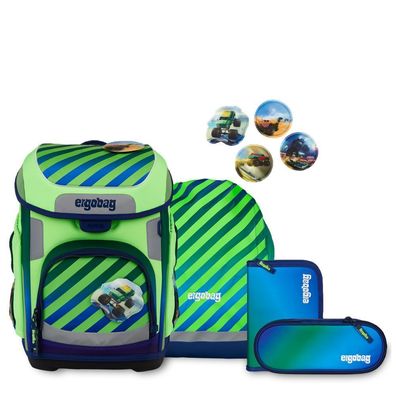 ergobag Cubo Schulrucksack Set 5 tlg. TruckBär, TruckBär, Mädchen & Jungen