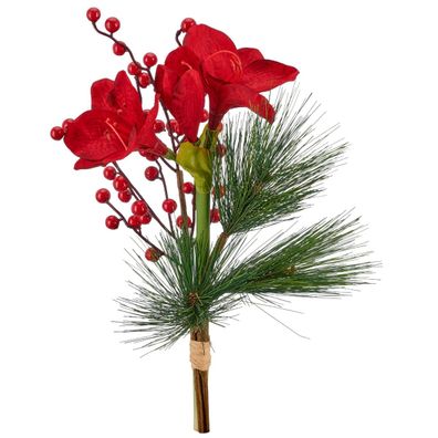 Gasper Strauß mit Amaryllis & Beeren 48 cm dunkelrot