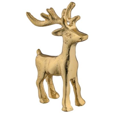 Hirsch goldfarben 12 cm x 8 cm x 5 cm - Aluminium