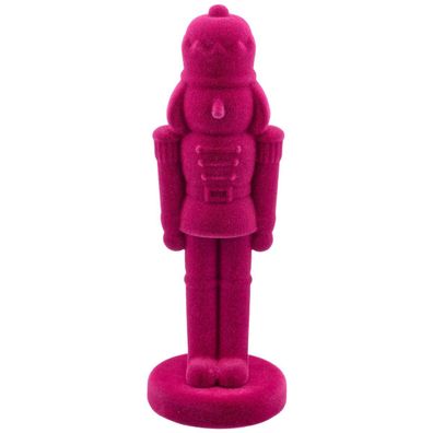 Nussknacker beflockt pink Ø 11 cm x 31 cm
