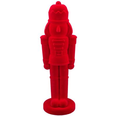 Nussknacker beflockt rot Ø 15 cm x 50 cm