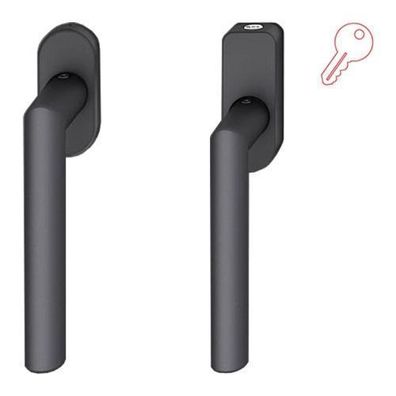1076 FSB Fenstergriff Aluminium schwarz gestrahlt C35