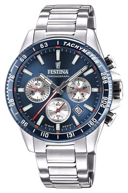 Festina Herrenuhr Chronograph Stahl/Dunkelblau F20560/2