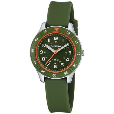 Calypso Kinder- und Jugenduhr Quarz Moosgrün 10 bar K5847/2