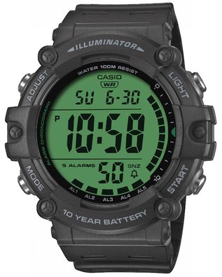 Casio Casio Timeless Herren-Armbanduhr Digital Schwarz/Grün AE-1500WHC-1AVEF