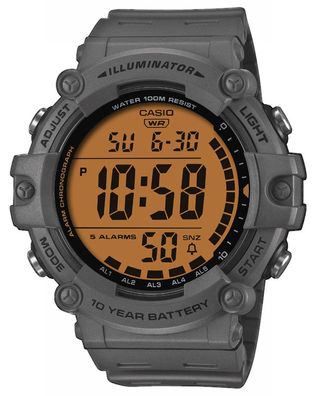 Casio Casio Timeless Herrenuhr Digital Grau/Orange AE-1500WHC-8AVEF