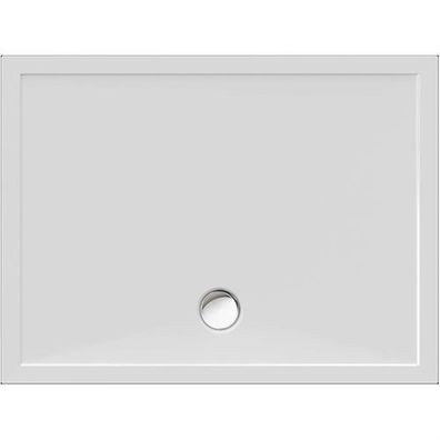 Schröder Viereck Duschwanne Deepstone E 120x90x2 cm weiß, Mineralguss