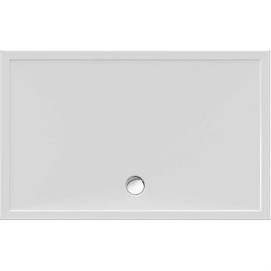 Schröder Rechteckduschwanne Deepstone E 160x100x2 cm weiß, Mineralguss