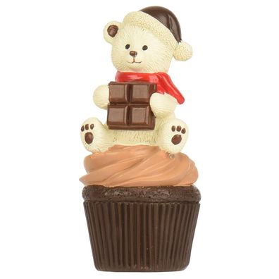 Figur Teddy-Muffin weiß - Polyresin