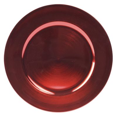 Dekoteller rot Ø 33 cm - Kunststoff