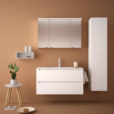 Waschtischunterschrank Monterrey 1000 2 Schubladen White Cotton