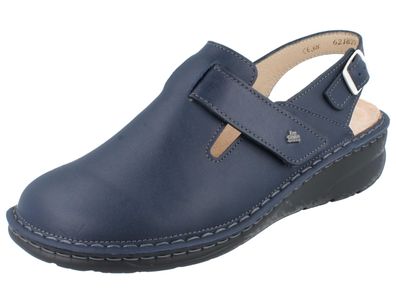 FINN Comfort Aveiro Damen Clog antistatic blau Glattleder