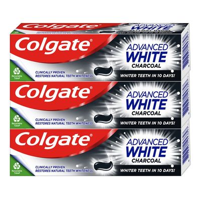 Advanced White Charcoal whitening toothpaste 3 x 75ml