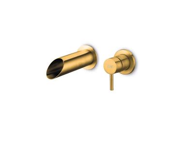 Wand Waschtischarmatur Set pure Matt-Gold JEE-O