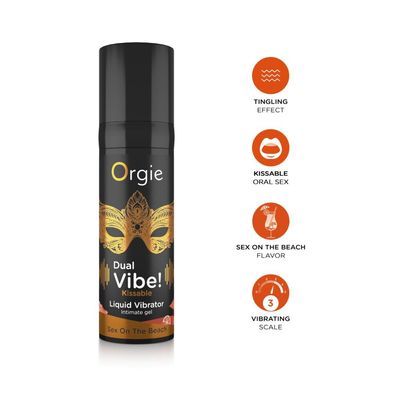 ORGIE Dual Vibe! Sex on the beach Kissable Liquid Vibrator