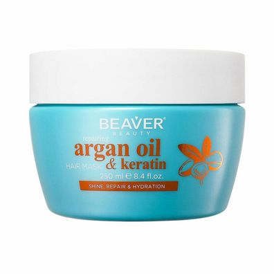 Beaver Biber Arganöl & Keratin Reparaturmaske 250 ml
