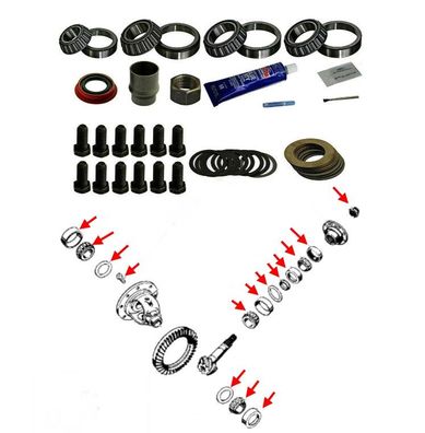 Differenzial Lager Set vorn 8" 12 Bolt Vorderachse RAM 1500 Bj:01-12