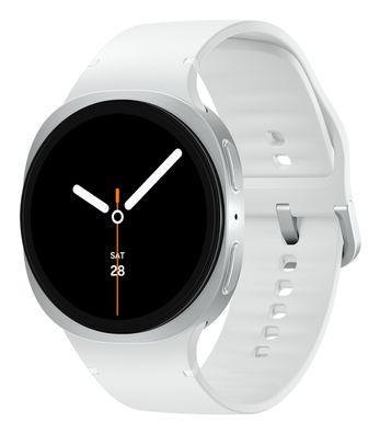 Galaxy Watch8, Smartwatch silber, 44 mm, LTE, Sport Band M/L